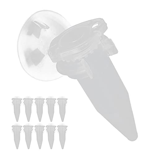 Automatic Fish Feeder, Auto Fish Feeder Fish Feeding Tube Brine Shrimp Eggs Fish Food Feeder 10Pcs Red Funnel Cup Fish Tank Feeding Cup for Feeding Fish with Suckers
