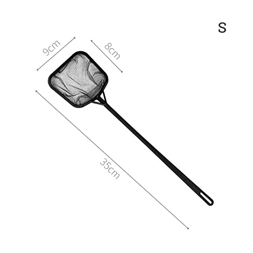 Foldable and Retractable Fishing net Portable Fish Net Long Handle Square Aquarium Fish Tank Landing Net Fishing Net Fish Floating Objects Cleaning Tool Easy to Carry and Storage - color: 35cm