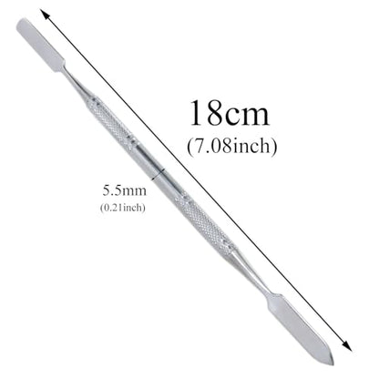 Stainless Steel lab Mini Double-Ended Spatula Double-Ended Spatula semi-Miniature Spatula Cone Arrow end 7.08 inches Flat end 2pcs