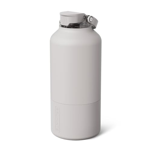 BrüMate Rise 65oz Water Bottle With 100% Leakproof Covered Silicone Straw | Insulated Stainless Steel Water Bottle With Removable Straw | Fast Flow | Soft Sip Silicone Spout | BPA-Free (Dune) - color: Dune, size: 65 Ounces