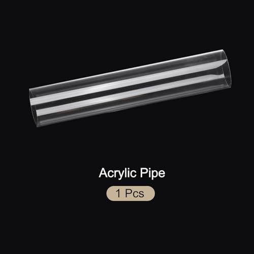18" Clear Plastic Rigid Pipe 86mm ID x 90mm OD (3 3/8" ID x 3 9/16" OD) Acrylic Round Tubing, [for Plumbing, Hydraulics, Aquarium] - size: 3 3/8" x 3 9/16"