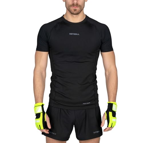 Sanabul Gel Boxing Hand Wraps for Men & Women Muay Thai MMA Kickboxing Quick Wraps Boxing Inner Gloves Wrist Knuckle Protection - color: Neongreen/White, size: Large-X-Large