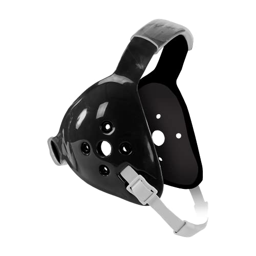 Matman Halo Adult Wrestling Headgear for Men | Old-School Hard Shelled Wrestling Ear Guard for BJJ, MMA, & Grappling | Low-Profile Design - color: Black