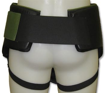 No Foul Boxing Groin Protector Leather - size: X-Large, style: Green/Black