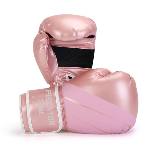 Pro Style Boxing Gloves Punching Bag Gloves for Women, PU Leather Gloves for Training Muay Thai, Sparring, Fighting Kickboxing,Heavy Punching Bag Gloves for Ladies