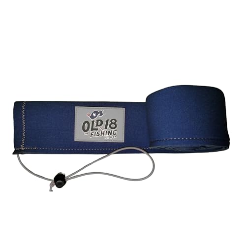 Neoprene Fishing Rod Sleeve - Protective Rod Sock for Fishing Poles 6'-8' - Hook-Resistant Fishing Rod Case for Storage & Transport - Helps Keep Rods Afloat - color: Blue and Silver, size: 63"