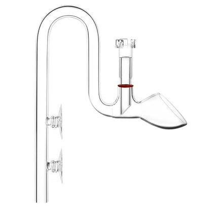 Glass Lily Pipe Outflow with Surface Skimmer for Planted Tank Aquarium (13mm for 12/16mm (1/2'' i.d.) tubing) - size: 13mm for 12/16mm (1/2'' i.d.) tubing