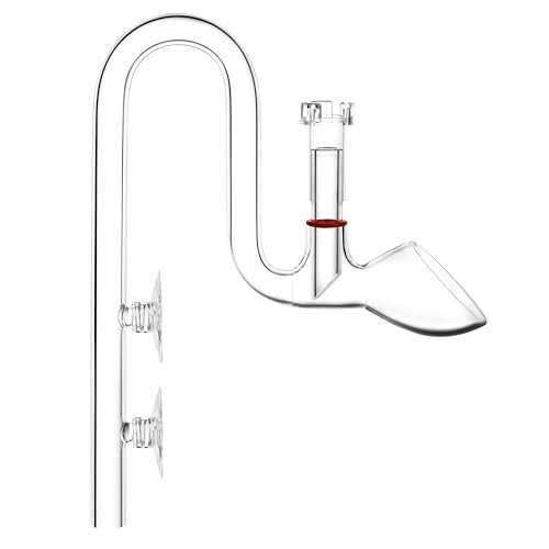 Glass Lily Pipe Outflow with Surface Skimmer for Planted Tank Aquarium (13mm for 12/16mm (1/2'' i.d.) tubing) - size: 13mm for 12/16mm (1/2'' i.d.) tubing