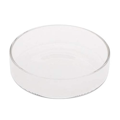 Aquarium Shrimp Feeding Dish High Clear Glass Bottom Feeders Food Bowl 3.9 5 2 2.4 Inches Round Tray Tool Dish - size: M