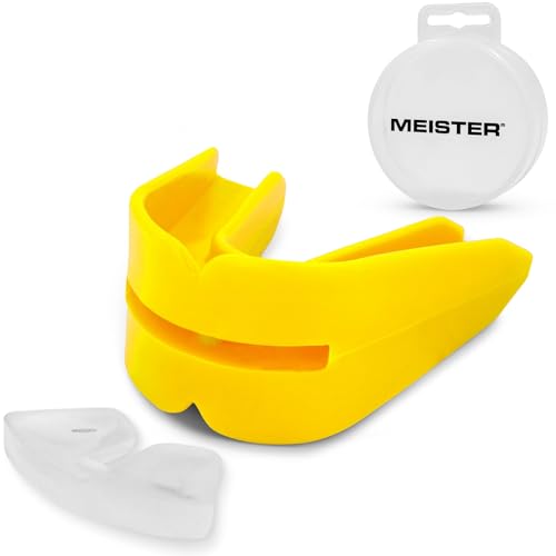 Meister Moldable Double Mouth Guard w/Case - Yellow - color: Yellow