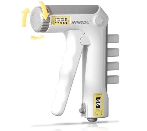 Grip Strength Trainer with Finger Exerciser, Adjustable Resistance, Forearm Strengthener Hand Gripper with Counting,Black - color: White
