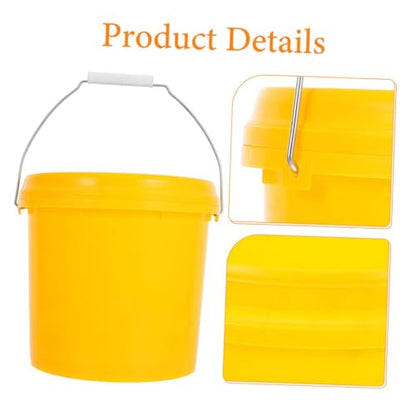 Heavy Duty Plastic Bucket with Lid Portable Water Pail with Handle Leakproof for Household Use Versatile Storage for Food Liquids Stackable Design