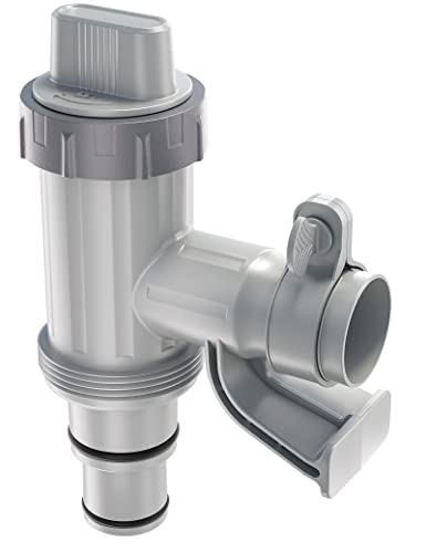 【PATENTED】MASCARRY Above Ground Swimming Pool Hose Adapter with Plunger Valve and Pipe Holder - Replacement Parts for Pool Pump System (1 Pack) - style: 1 PACK