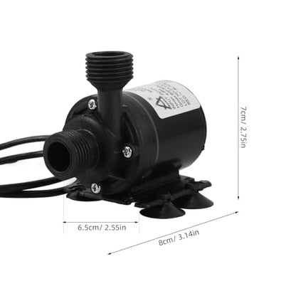 WOONEKY 12v Dc Submersible Water Booster Pump with Ceramic Shaft and Suction Cup, Micro Circulation Pump for Solar Panel, Aquarium, Rainwater Transfer, and Irrigation Applications