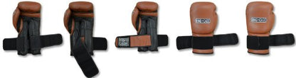 Ring to Cage 20oz, 22oz, 24oz Deluxe MiM-Foam Sparring Gloves - Safety Strap Boxing Training Gloves, for Boxing, MMA, Muay Thai, Kickboxing - color: Tan/Black, size: 18oz