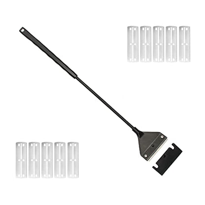 Algae Scraper for Glass Aquarium,Aquarium Razor Scraper with 10 Replaceable Blades,Aquarium Cleaning Tools. - size: 16.5 Inch