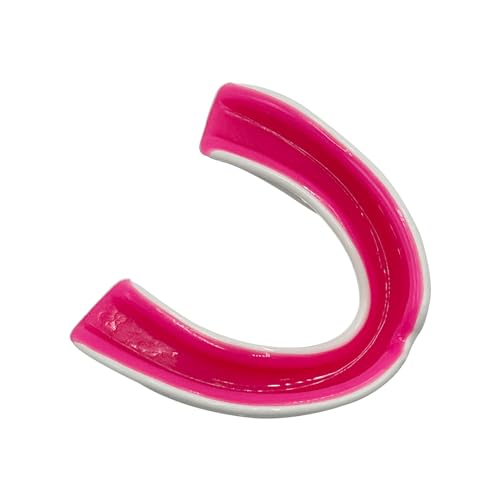 TMA Mouthguard Slim Fit, Adults and Kids Mouth Guard with Case for Boxing, Basketball, Lacrosse, Football, MMA, Martial Arts, Hockey and All Contact Sports (White/Pink (Strawberry Flavour), Adult) - color: White/Pink (Strawberry Flavour)