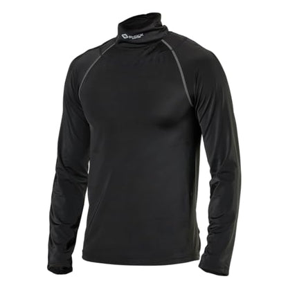 Shock Doctor Compression Shirt with Neckguard for Hockey. Long Sleeves with Integrated Neck Guard. for Adult Men - size: X-Small