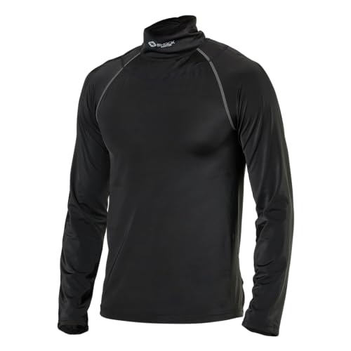 Shock Doctor Youth Boys Compression Shirt with Neckguard for Hockey. Long Sleeves with Integrated Neck Guard. for Youth Boys - size: Large