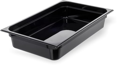 Carlisle FoodService Products 10201B03 StorPlus Full Size Food Pan, Polycarbonate, 4" Deep, Black - color: Black, size: 4", style: Pan