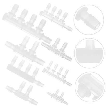 Levemolo 8pcs Aquarium Hose Barb Fittings Water Reducer Connector for Fish Tank Filtration System and Soft Plastic Adapter Compact Design for Easy Installation