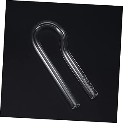 DOITOOL 2pcs R-Shaped Glass Water Inlet Tube Quality Outlet Tube for Fish Tank Aquarium Accessory (13cm)