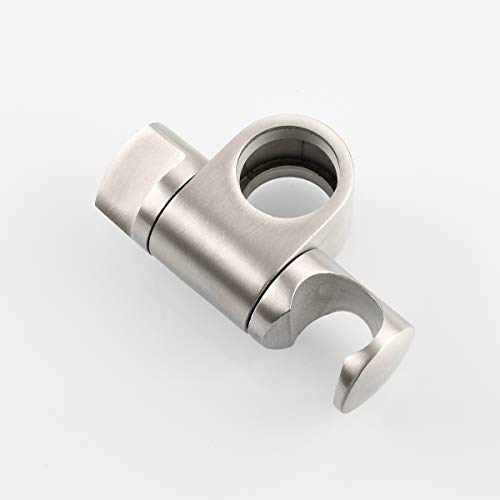 Adjustable Shower Head Holder for 25 mm Slide Bar, Stainless Steel Shower Bar Slider Holder Replacement Part Brushed Nickel, ST35 - color: Brushed Nickel