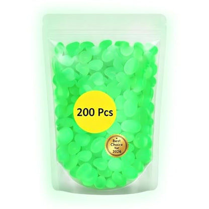 Garden Glow Rocks - Vibrant Night Light Landscape Stones, Weather-Resistant Aquarium Gravel Set, Decorative Walkway Lighting, Rigid Polymer Accessory Case Frame | for Courtyard Flower Bed
