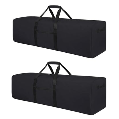 Urbanstand 48 inch Foldable Duffel Lock Zipper Travel Camp, Black 2Pack - color: Black, size: 48 Inch