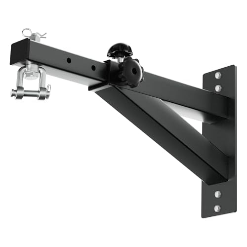 Yes4All Punching Bag Hanger, Stainless Steel Swivel Chain with 4 Snap Hooks for Heavy Bag, Gym Swing, Trapeze, and Hammock - color: A. Adjustable Wall Mount