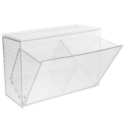 STOBOK Cotton Ball Holder Canisters Wall Mount Flyer Display Container Box 2 Compartments Bathroom Storage Cotton Pads Organizer