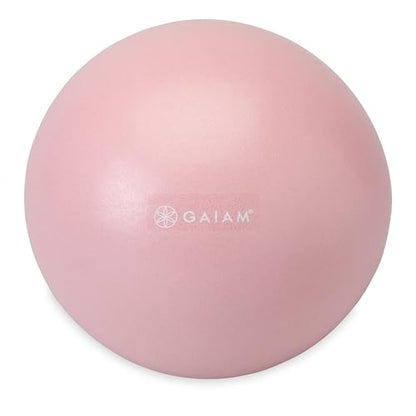 Gaiam Mini Ab Ball, 8 Inch Inflatable Anti-Burst Exercise Ball for Core Strength, Pilates, Yoga, and Physical Therapy, Includes Inflation Straw, Plug & Downloadable Exercise Guide