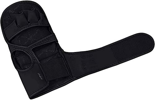 RDX MMA Hybrid Sparring Gloves, Maya Hide Leather, Open Ventilated Palm, Padded Mitts Martial Arts Kickboxing Muay Thai Training Cage Fighting, Men Adult, Punching Bag and Pads Workout - size: X-Large