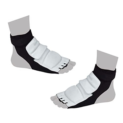 Matybobe Taekwondo Foot Guard Taekwondo Foot Protector Sparring Guard Breathable Anti Slip Hook and Loop Ankle Wrap Hollow Side Kick Protection for Karate Boxing Martial Arts - size: M 34-35