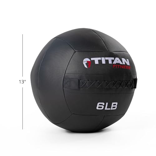 Titan Fitness Soft Shell Medicine Wall Ball, Cross-Texture Grip - size: Multipack, 6-14 lb
