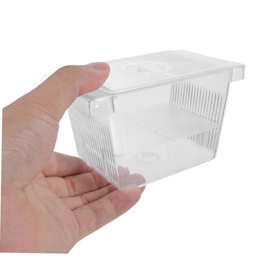 GANAZONO 4pcs Double-Layer Fish Fry Incubator Box Self-Floating Aquarium Breeding Box for Fish Tank Nursery and Isolation of Betta