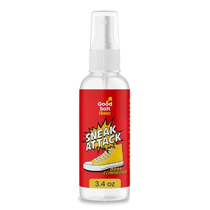 Good Salt Life Sneak Attack, Scent Neutralizing Spray for Sneakers, Gym Bags & Sports Gear, Natural & Fragrance-Free, Made in the USA, 3.4 Ounce Bottle