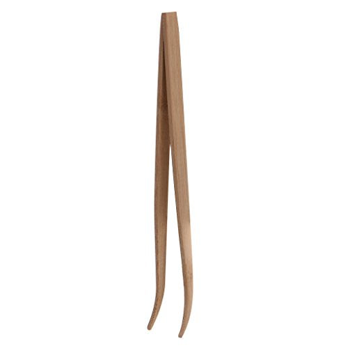 Feeding Tongs,11in Feeding Tweezers Eco-Friendly Bamboo Long Curved Tweezers Lightweight Curved Forceps Nipper Perfect for Reptiles