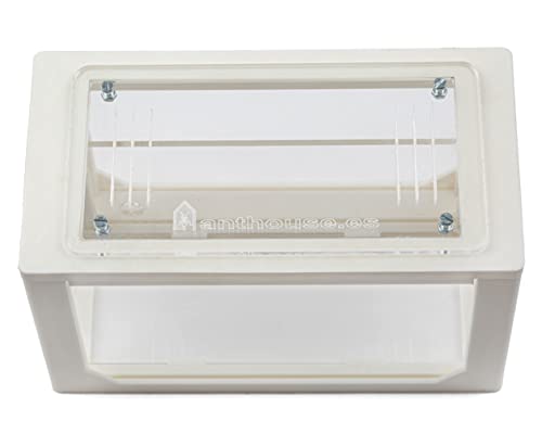 Anthouse.ES - 3D Aquarium-Style Natural Ant Farm - Sand Ant Farm - Complete Kit with Sand and Accessories - Starter Model 20x10x10 cm - Grey Color