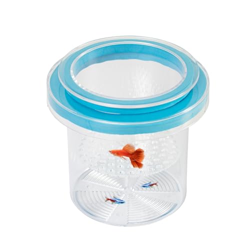 Floating Fish Breeding Box, Acrylic Fish Isolation Box for Aquarium Tank, Hatchery Incubator Breeder for Betta Shrimp Clownfish Guppy (Large)
