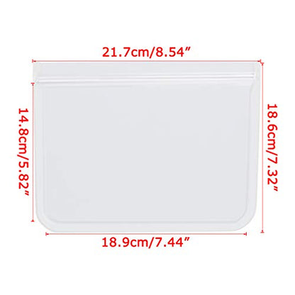 10 Pack Quart Freezer Bags, Reusable Food Storage Bags for Vegetable, Liquid, Snack, Meat, Sandwich, 8.46x7.28 Inch - size: 0.25 Gallon