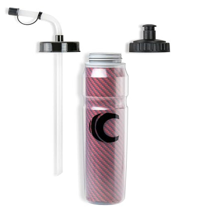 Cannon Sports 28oz Insulated Squeeze Water Bottle with Straw, Leak Proof Lids, 2 lids (Straw and Squeeze), Double Wall Insulation, Wide Mouth, BPA-Free (2 Pack) (Red) - color: Red