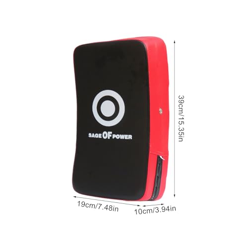 Boxing Training Pads Curved Beginner Training Focus Mitts Striking Target | Sparring Coaching Pad for Krav Maga, , Karate, MMA, Kickboxing, Sparring, Drills, Boxing Training Equipment - color: red