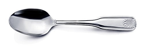 New Star Foodservice 58345 Shell Pattern, 18/0 Stainless Steel, Dinner/Dessert Spoon, 7.5-Inch, Set of 12 (Pack of 2) - size: Dinner/Dessert Spoon (7.5-Inch) (Pack of 2)