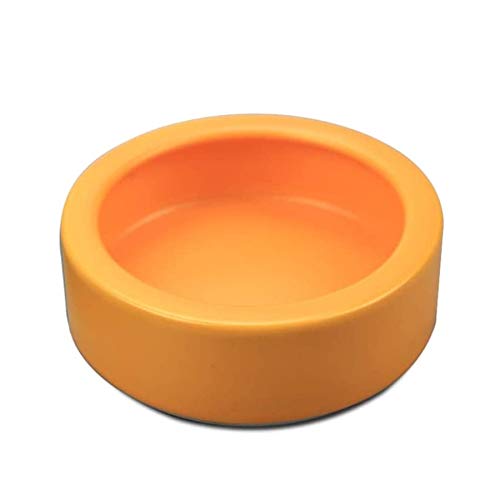 Reptile Food Dish Bowl, Worm Water Dish Small (2.75in) Lizard Gecko Ceramic Pet Bowls, Mealworms Bowls for Leopard Bearded Dragon Chameleon Hermit Crab Dubia Cricket Anti-Escape Mini Superworm Feeder - color: Orange, size: Small-1Pack