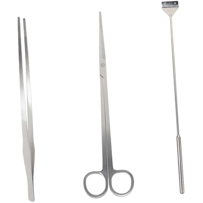 Kisangel Aquarium Cleaning Tool Kit Set with Tweezers Scissors and Scraper for Easy Fish Tank Maintenance Ergonomic Design for Effortless Use