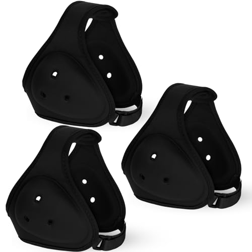 3 Pcs Wrestling Headgear for Kids Youth,Soft Adjustable Ear Guard,Black - color: Black