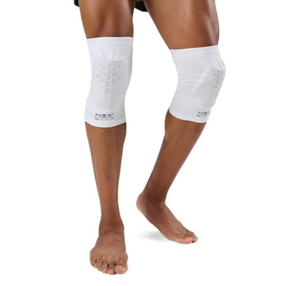 McDavid HEX Viz Knee / Elbow Pad Pair White/Grey L - color: NEW White, size: Large