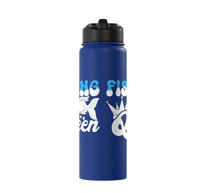 Aquarium Fish Tank Fish Queen Crown Hobby Stainless Steel Insulated Water Bottle