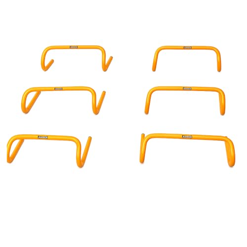 Multi-Sport Speed Training Hurdles Set of 6 Mini Hurdles for Agility & Coordination, Lightweight PVC Construction, Ideal for Football, Soccer, Baseball, Hockey, Track, Tennis, Lacrosse, 6 inch